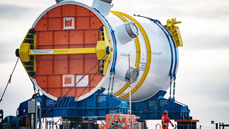 Nuclear reactor at Hinkley Point  C. Pic: PA
