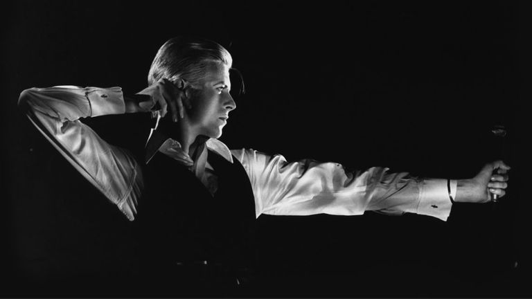 David Bowie Performing as The Thin White Duke on the Station To Station tour, 1976. Pic: John Robert Rowlands courtesy of John Robert Rowlands and The David Bowie Archive