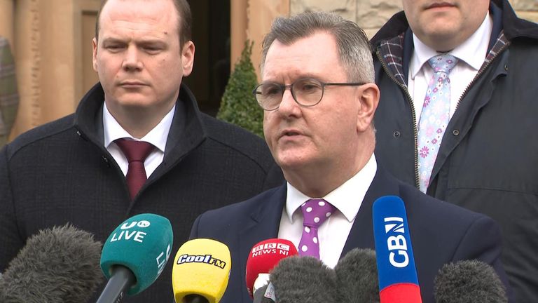 DUP Leader Sir Jeffrey Donaldson says progress has been made on the Northern Ireland protocol. In a statement to the press he said &#39;It&#39;s not a question of compromise, it is a question of the UK government honouring the commitments they&#39;ve made to the people of Northern Ireland&#39;.