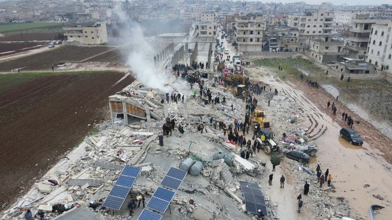 Earthquake aftermath in Idlib, Syria