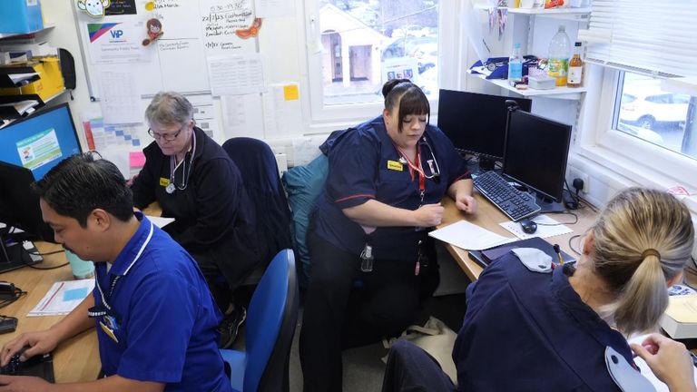 The virtual ward is ran by team at Frimley Park Hospital 