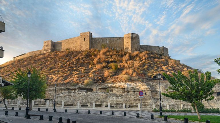 Gaziantep castle or Kalesi in Gaziantep, Turkey
