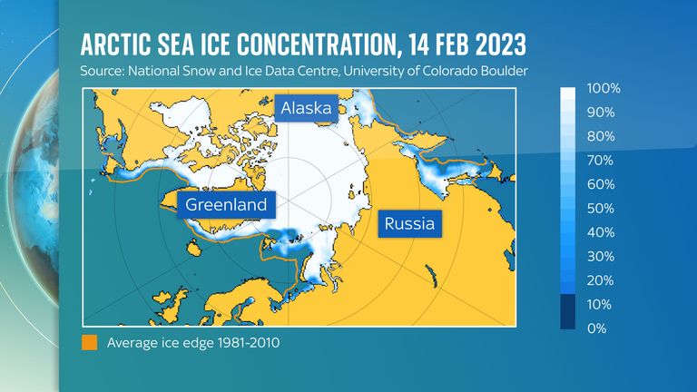 Artic sea ice concentration