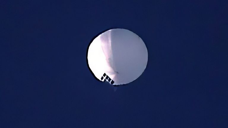 A high-altitude balloon floats over Billings in Montana but the Pentagon would not confirm whether it was the surveillance balloon