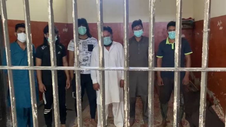 Six suspects were arrested over the alleged &#39;honour killings&#39; Pic: Twitter / Punjab Police 