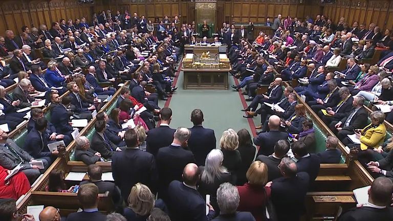 Packed House of Commons