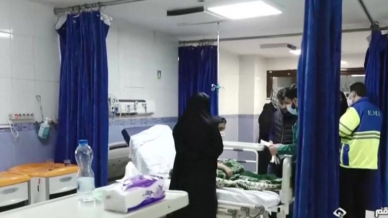 Relatives at the girl's bedside were hospitalized for treatment Photo: AP 