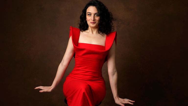 Jenny Slate poses for a portrait at the 95th Academy Awards Nominees Luncheon, Monday, Feb. 13, 2023, at the Beverly Hilton Hotel in Beverly Hills, Calif. (AP Photo/Chris Pizzello)