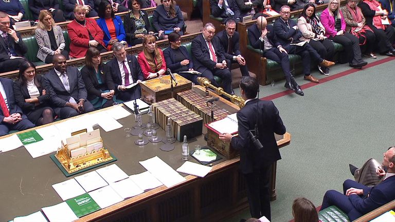 Keir Starmer and the Labour front bench during PMQS