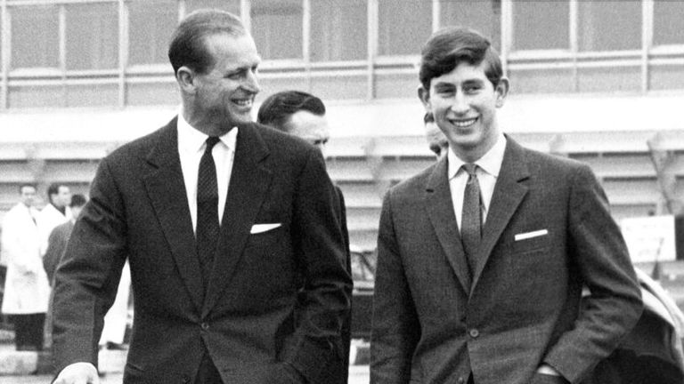 King Charles with his late father Prince Philip  in 1966, heading to Australia. Pic: AP