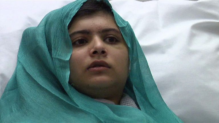 Malala was shot by the Taliban at the age of 15. 