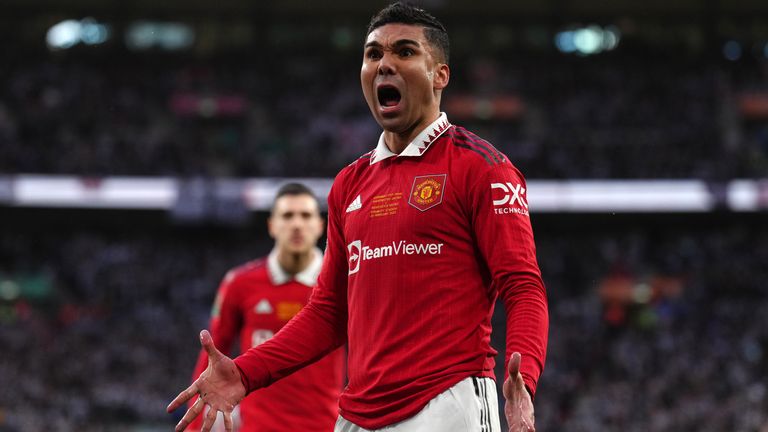 United&#39;s Casemiro scored the first goal