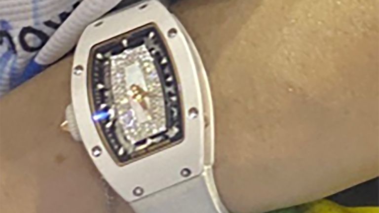 One of the watches stolen by the armed intruders