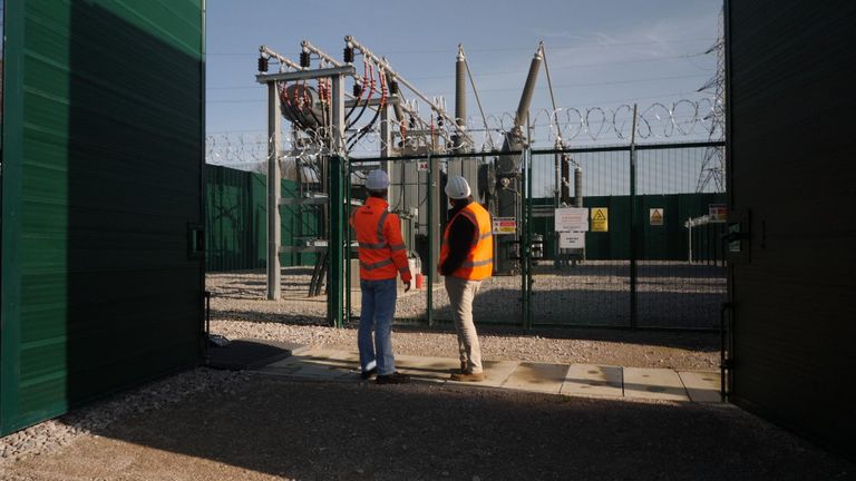 Sky News has been given exclusive access to the biggest grid-linked battery just after switch-on. 