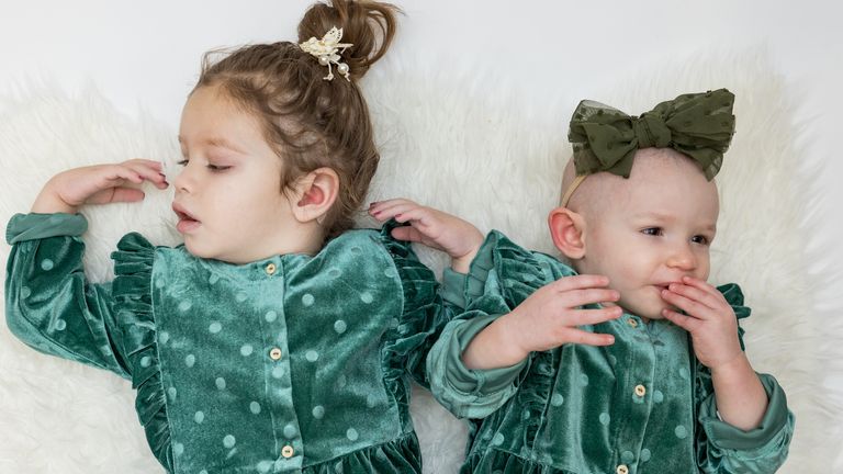 Teddi and her three-year-old sister Nala were both diagnosed with MLD in April last year