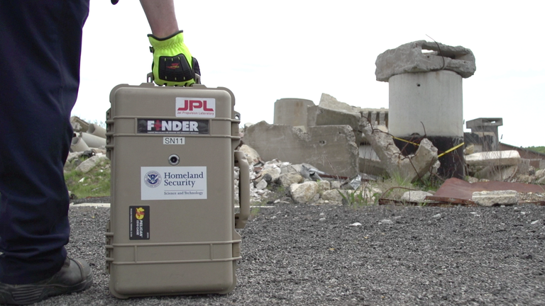 The FINDER device can detect heartbeats under 30ft of rubble. Pic: NASA/JPL-Caltech/DHS
