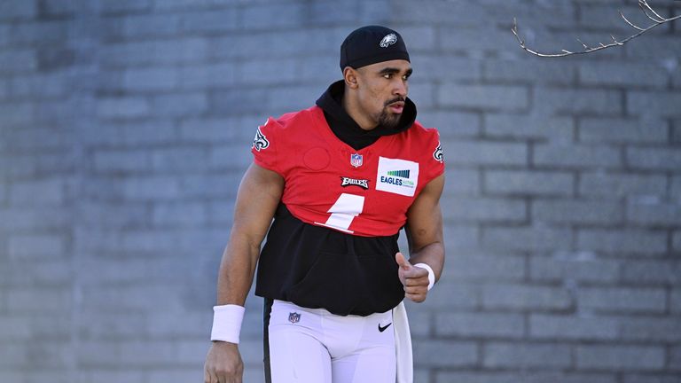 Philadelphia Eagles&#39; Jalen Hurts. Pic: AP