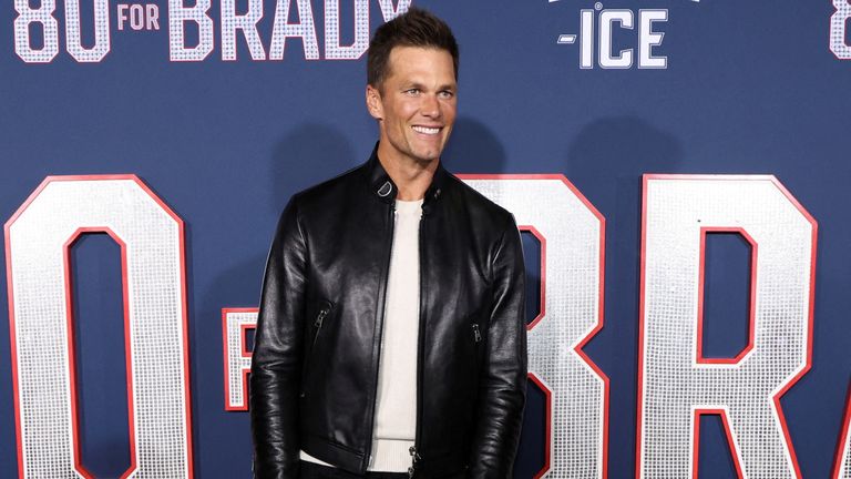 FILE PHOTO: Cast Member and Producer Tom Brady attends a premiere for the film "80 for Brady" in Los Angeles, California, U.S., January 31, 2023. REUTERS/Mario Anzuoni/File Photo