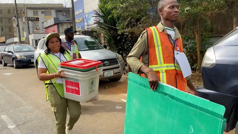 Many polling units arrived late - sparking anger among voters 