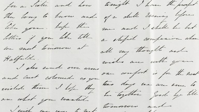 The letters were written in 1843 by James Maitland Balfour and Lady Blanche Cecil, whose eldest son Arthur would become prime minister.  Photo: Scottish National Record