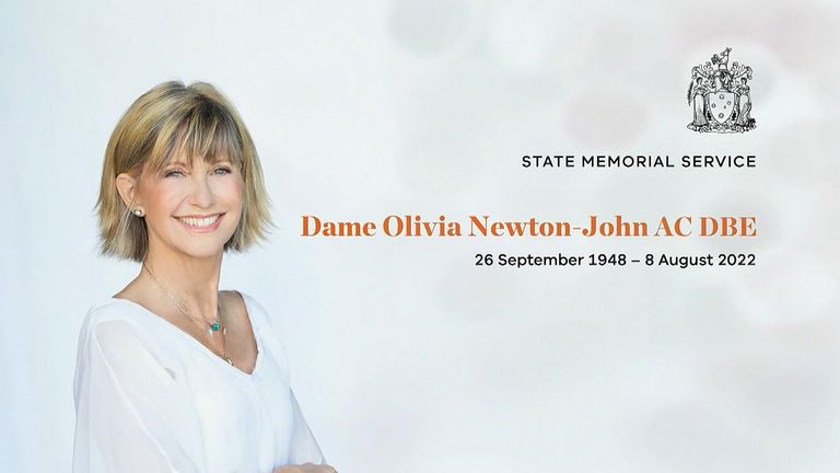 Singer Olivia Newton John getting a state memorial service in Melbourne