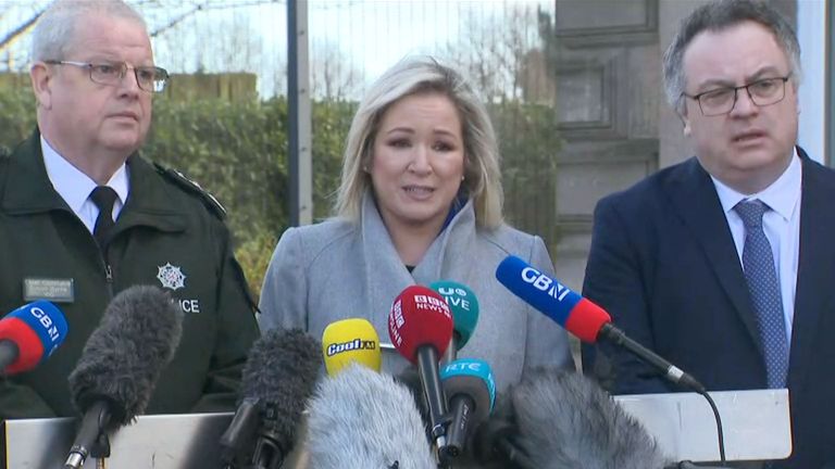 Omagh police shooting: Sinn Fein&#39;s Michelle O&#39;Neill says &#39;we stand united in condemnation&#39; of attack on senior officer