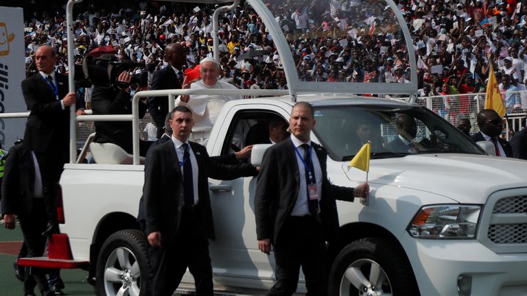 'Your pain is my pain': Pope urges young people to forge a new future as he meets victims of atrocities in Congo