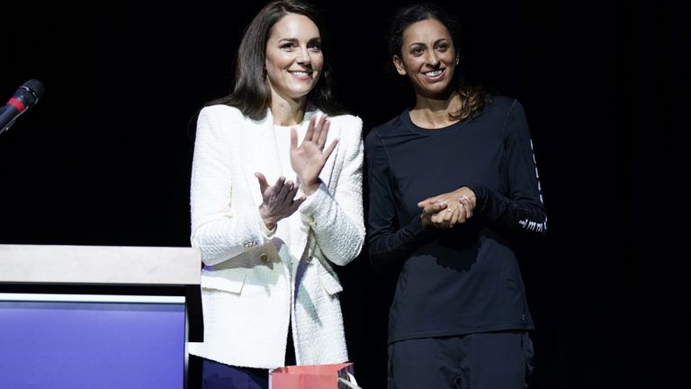 The Princess of Wales (left) with Captain Preet Chandi