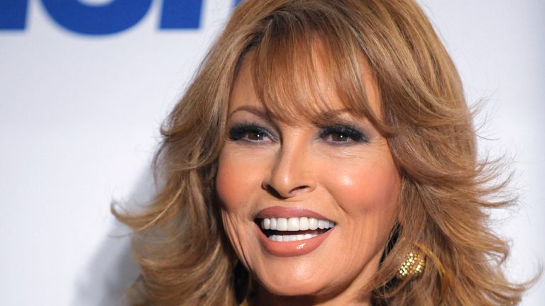 Raquel Welch attends the Clive Davis Pre-Grammy Party in Beverly Hills, California on February 9