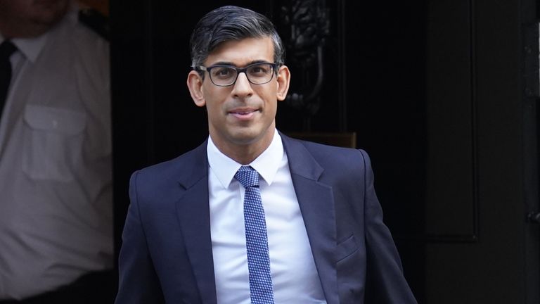 Prime Minister Rishi Sunak departs 10 Downing Street, London, to attend Prime Minister&#39;s Questions at the Houses of Parliament. Picture date: Wednesday February 1, 2023.