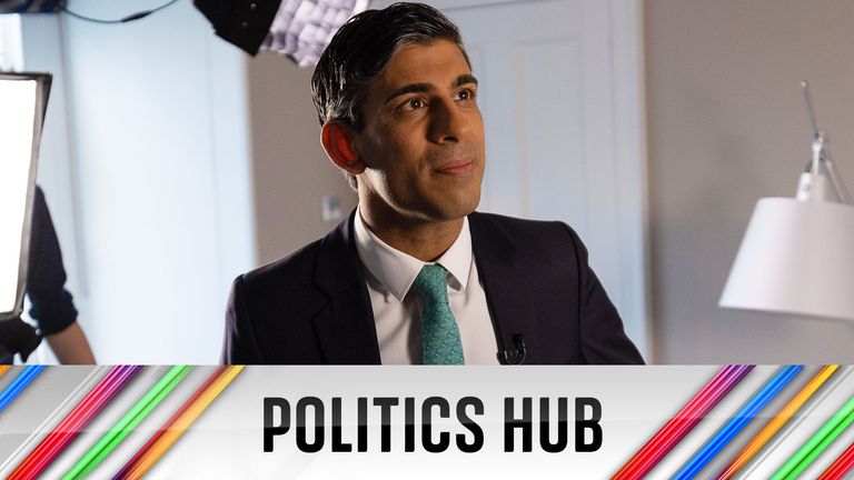 Rishi Sunak  during an interview  in the flat above 10 Downing Street