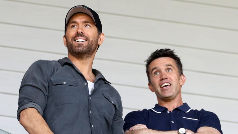 Ryan Reynolds (left), in a file photo dated 28-05-2022, has called for games to be broadcast live as long as clubs and fans support the idea. Release date: Tuesday, August 30, 2022. Image: PA