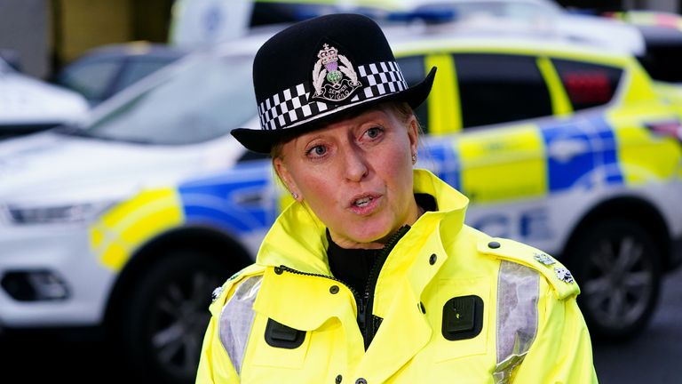 Central Scotland Police Chief Superintendent Catriona Paton speaking to the media outside Galashiels Police Station, in the Scottish Borders, as the search continues for missing 11-year-old Kaitlyn Easson, who was last seen in Gala Park, Galashiels, at 5.30pm on Sunday evening. Picture date: Monday February 6, 2023.