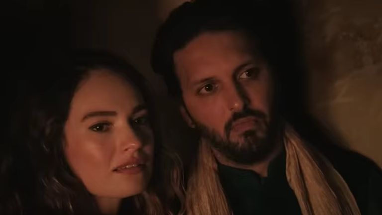 The film stars Lily James and Shazad Latif Pic: YouTube 