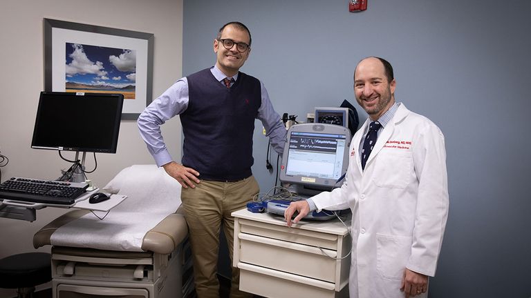 Professor Benjamin Sanchez Terrones, left, and right associate professor of medicine Benjamin Steinberg. Pic: College of Engineering 