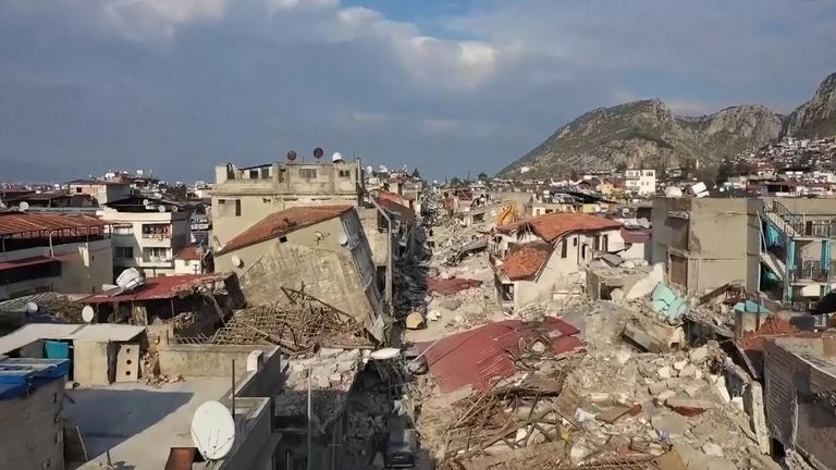 Turkish town destroyed by devastating earthquake