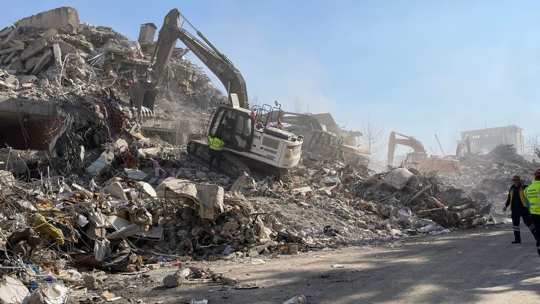 Escenas de destrucción en Kahramanmaras, Turquía 