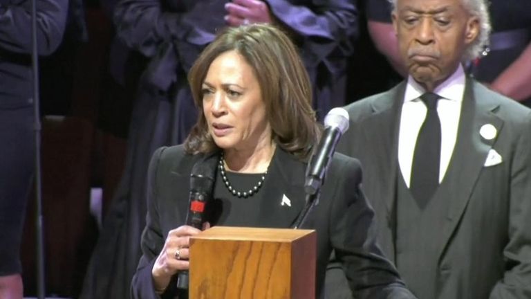 Kamala Harris at Tyre Nichols&#39; funeral