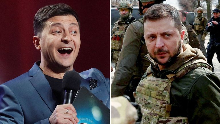 Volodymyr Zelenskyy&#39;s speeches to his people - like this one on New Year&#39;s Eve - have been a key part of his impact
