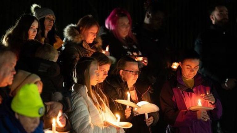 The vigil was held at a church near to the house where Alice lived