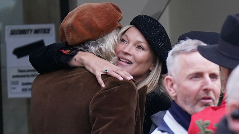 Stars including Victoria Beckham and Kate Moss don classic Vivienne Westwood  styles for fashion designer's funeral