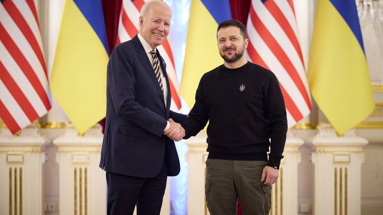  Volodymyr Zelenskyy telegram pic
Caption reads :Joseph Biden, welcome to Kyiv! Your visit is an extremely important sign of support for all Ukrainians