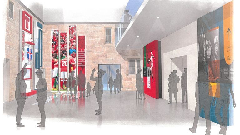 Concept design artwork for new Welsh football history museum in development for Wrexham. Pic: Hayley Sharpe Design/Wrexham Museum