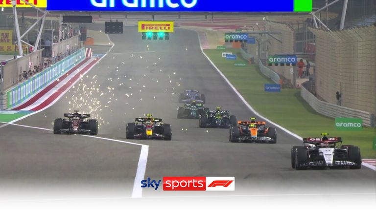 'Three abreast going into turn one!' | Cars go racing in testing ...
