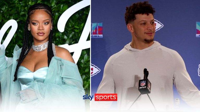 'I can't believe you got me!' | Mahomes hilariously tricked by Rihanna question!
