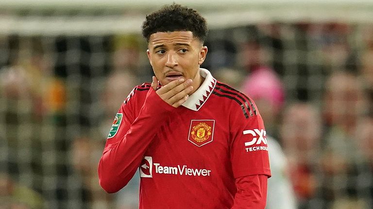 Jadon Sancho played for the first time since October