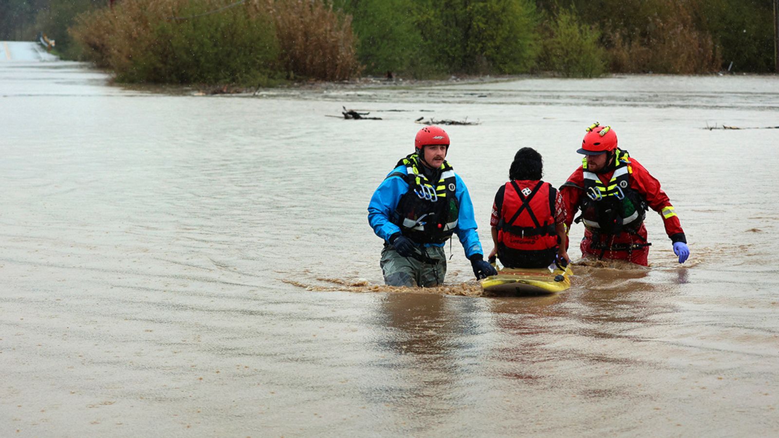 California floods: Atmospheric river brings snow, strong winds and flooding to state