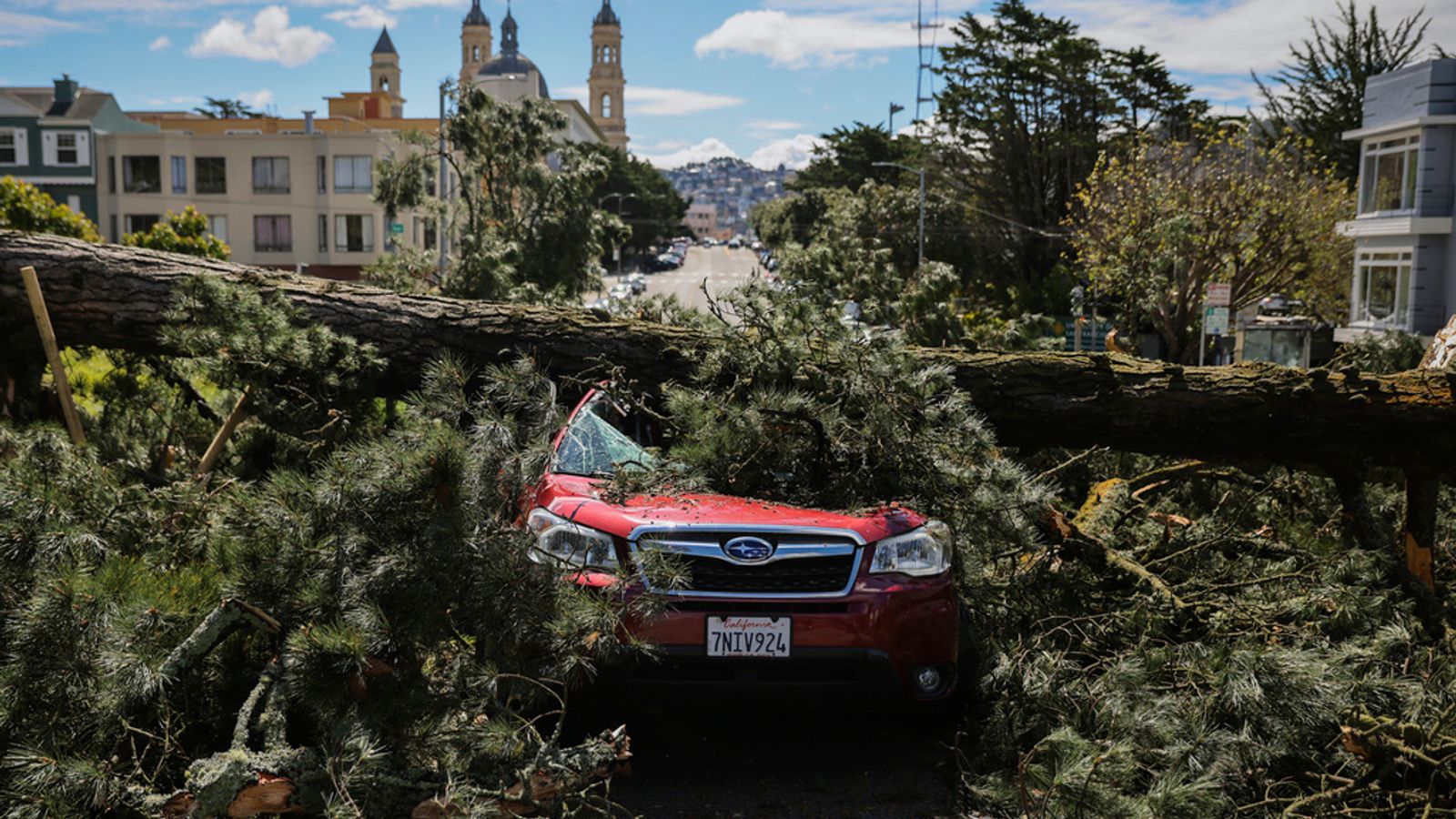 Rare tornado strikes Los Angeles suburb as 'bomb cyclone' smashes US ...