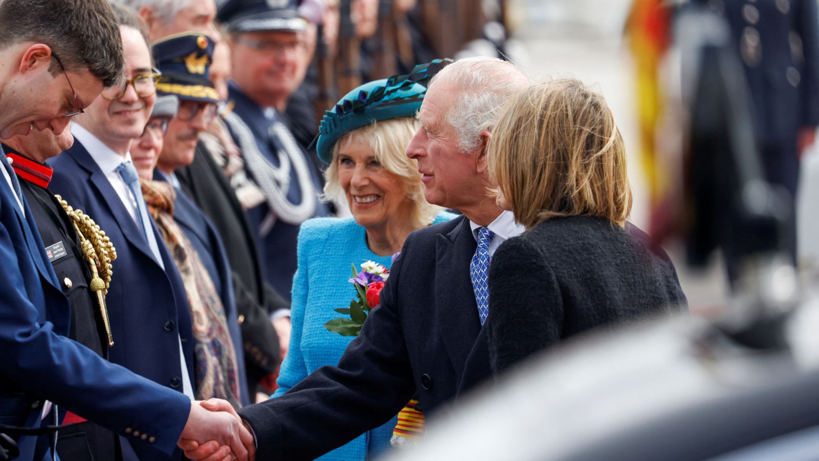 King and Queen Consort arrive in Berlin for first state visit