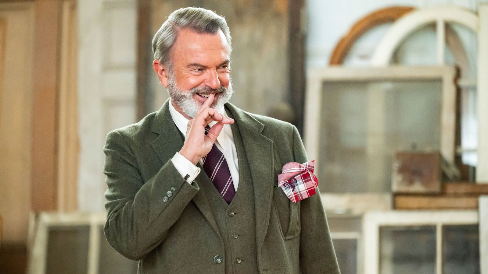 Sam Neill gives health update after revealing his cancer diagnosis as new film The Portable Door hits screens | Ents & Arts News